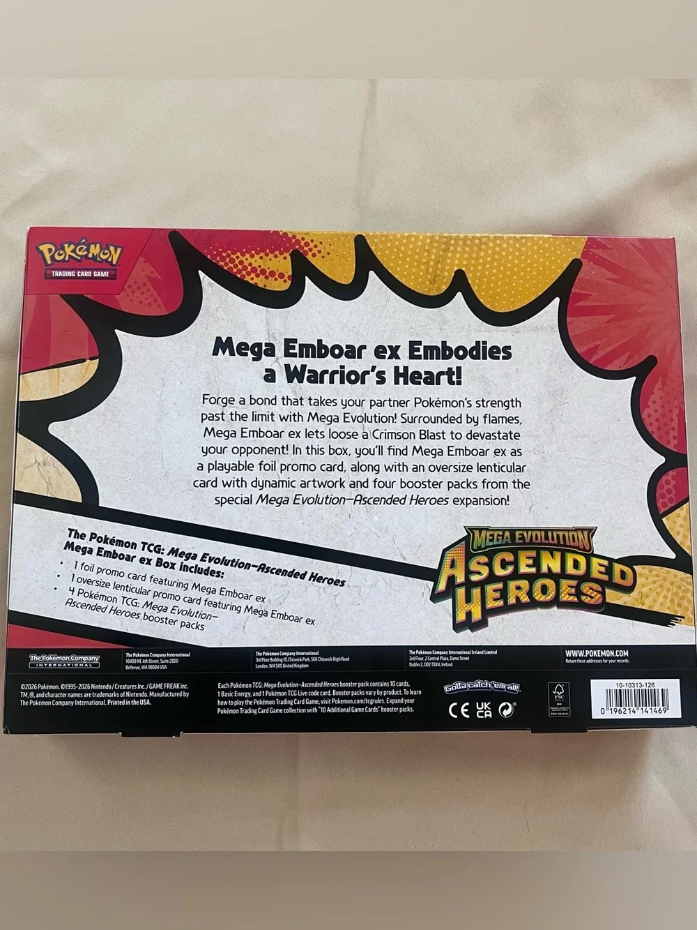 Pokémon TCG Mega Evolution Ascended Heroes Mega Emboar EX Box Collector Box - Picture 3 of 4